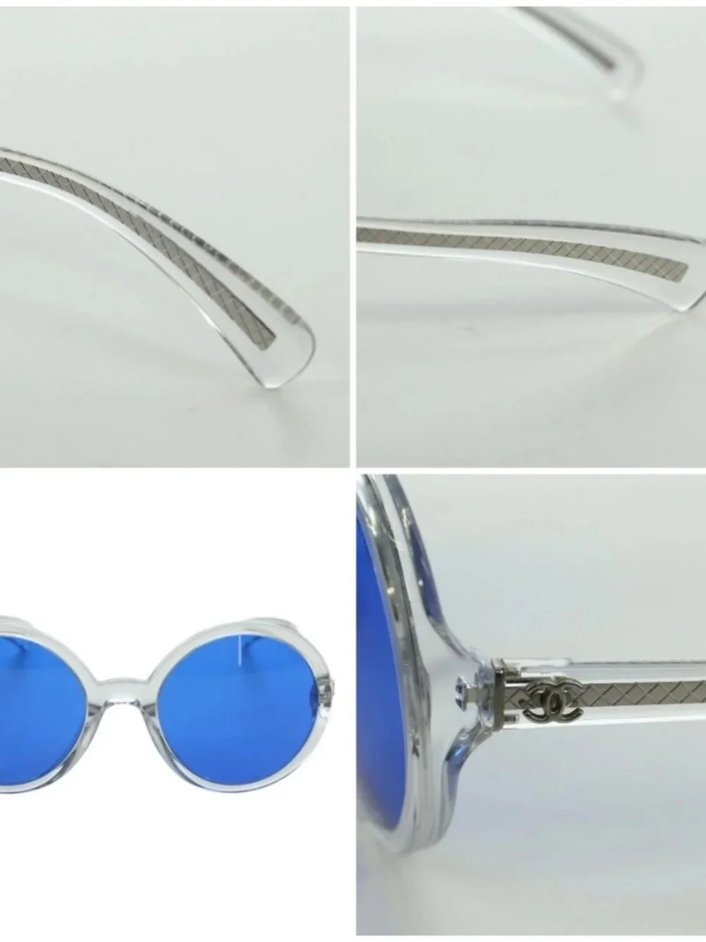 CHANEL Sunglasses plastic Clear 71287A CC Auth BSZ561M